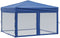 vidaXL - Partytent - inklapbaar - met - zijwanden - 3x3 - m - blauw