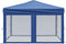 vidaXL - Partytent - inklapbaar - met - zijwanden - 3x3 - m - blauw