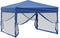 vidaXL - Partytent - inklapbaar - met - zijwanden - 3x3 - m - blauw