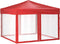 vidaXL - Partytent - inklapbaar - met - zijwanden - 3x3 - m - rood