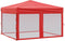 vidaXL - Partytent - inklapbaar - met - zijwanden - 3x3 - m - rood