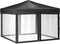 vidaXL - Partytent - inklapbaar - met - zijwanden - 3x3 - m - antracietkleurig