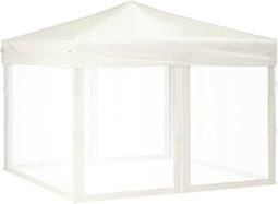 vidaXL - Partytent - inklapbaar - met - zijwanden - 3x3 - m - crèmekleurig