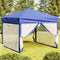 vidaXL - Partytent - inklapbaar - met - zijwanden - 3x3 - m - crèmekleurig