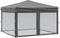 vidaXL - Partytent - inklapbaar - met - zijwanden - 3x3 - m - antracietkleurig