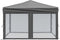 vidaXL - Partytent - inklapbaar - met - zijwanden - 3x3 - m - antracietkleurig