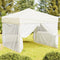 vidaXL - Partytent - inklapbaar - met - zijwanden - 3x3 - m - crèmekleurig