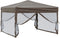vidaXL - Partytent - inklapbaar - met - zijwanden - 3x3 - m - taupe