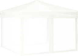 vidaXL - Partytent - inklapbaar - met - zijwanden - 3x3 - m - wit