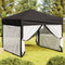 vidaXL - Partytent - inklapbaar - met - zijwanden - 3x3 - m - zwart