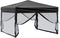 vidaXL - Partytent - inklapbaar - met - zijwanden - 3x3 - m - zwart