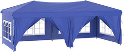 vidaXL - Partytent - inklapbaar - met - zijwanden - 3x6 - m - blauw