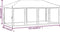 vidaXL - Partytent - inklapbaar - met - zijwanden - 3x6 - m - rood