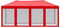 vidaXL - Partytent - inklapbaar - met - zijwanden - 3x6 - m - rood
