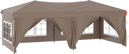 vidaXL - Partytent - inklapbaar - met - zijwanden - 3x6 - m - taupe