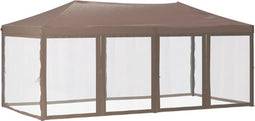 vidaXL - Partytent - inklapbaar - met - zijwanden - 3x6 - m - taupe