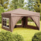 vidaXL - Partytent - inklapbaar - met - zijwanden - 3x6 - m - taupe