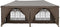 vidaXL - Partytent - inklapbaar - met - zijwanden - 3x6 - m - taupe