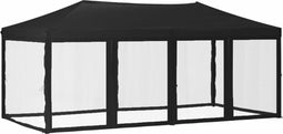 vidaXL - Partytent - inklapbaar - met - zijwanden - 3x6 - m - zwart
