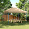 vidaXL - Partytent - inklapbaar - pop-up - 410x279x315 - cm - beige