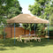 vidaXL - Partytent - inklapbaar - pop-up - 440x292x315 - cm - beige