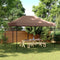 vidaXL - Partytent - inklapbaar - pop-up - 440x292x315 - cm - bruin