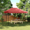 vidaXL - Partytent - inklapbaar - pop-up - 440x292x315 - cm - bordeauxrood
