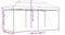 vidaXL - Partytent - inklapbaar - pop-up - 580x292x315 - cm - bruin
