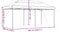 vidaXL - Partytent - inklapbaar - pop-up - 580x292x315 - cm - bordeauxrood
