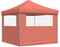 vidaXL - Partytent - inklapbaar - pop-up - met - 2 - zijwanden - terracottakleurig