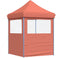 vidaXL - Partytent - inklapbaar - pop-up - met - 2 - zijwanden - terracottakleurig