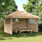 vidaXL - Partytent - inklapbaar - pop-up - met - 3 - zijwanden - beige