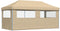 vidaXL - Partytent - inklapbaar - pop-up - met - 3 - zijwanden - beige