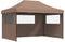 vidaXL - Partytent - inklapbaar - pop-up - met - 3 - zijwanden - bruin