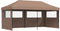 vidaXL - Partytent - inklapbaar - pop-up - met - 3 - zijwanden - bruin