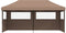 vidaXL - Partytent - inklapbaar - pop-up - met - 3 - zijwanden - bruin