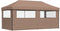 vidaXL - Partytent - inklapbaar - pop-up - met - 3 - zijwanden - bruin