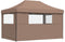 vidaXL - Partytent - inklapbaar - pop-up - met - 3 - zijwanden - bruin