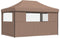 vidaXL - Partytent - inklapbaar - pop-up - met - 3 - zijwanden - bruin