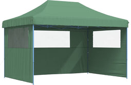 vidaXL - Partytent - inklapbaar - pop-up - met - 3 - zijwanden - groen