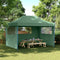 vidaXL - Partytent - inklapbaar - pop-up - met - 3 - zijwanden - groen