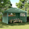 vidaXL - Partytent - inklapbaar - pop-up - met - 3 - zijwanden - groen