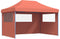 vidaXL - Partytent - inklapbaar - pop-up - met - 3 - zijwanden - terracottakleurig
