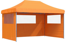 vidaXL - Partytent - inklapbaar - pop-up - met - 3 - zijwanden - oranje