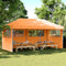 vidaXL - Partytent - inklapbaar - pop-up - met - 3 - zijwanden - oranje
