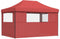 vidaXL - Partytent - inklapbaar - pop-up - met - 3 - zijwanden - bordeauxrood