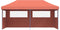 vidaXL - Partytent - inklapbaar - pop-up - met - 3 - zijwanden - terracottakleurig