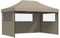 vidaXL - Partytent - inklapbaar - pop-up - met - 3 - zijwanden - taupe