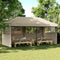 vidaXL - Partytent - inklapbaar - pop-up - met - 3 - zijwanden - taupe