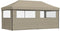 vidaXL - Partytent - inklapbaar - pop-up - met - 3 - zijwanden - taupe